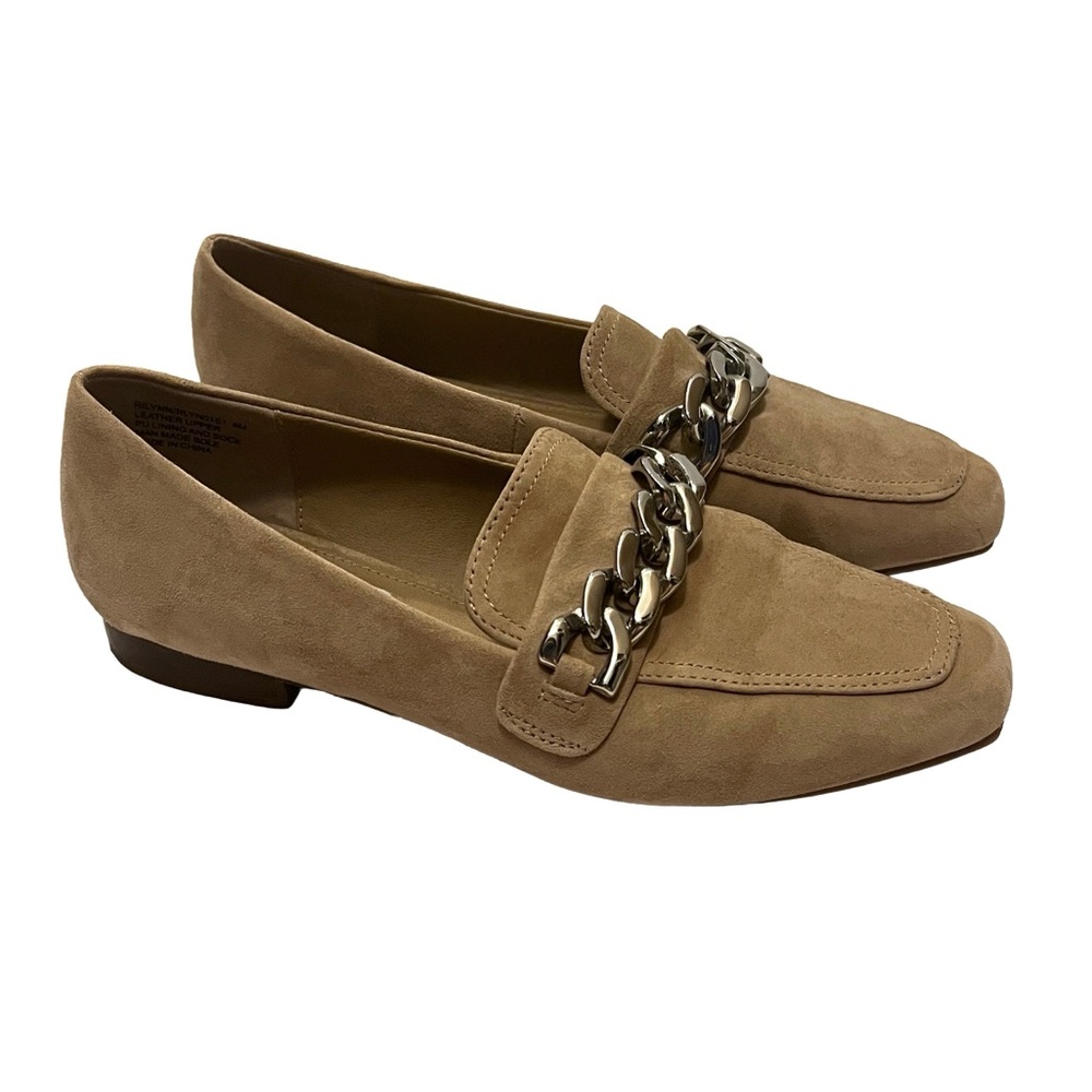 Steve Madden Rilynn Tan chain Loafers size 6